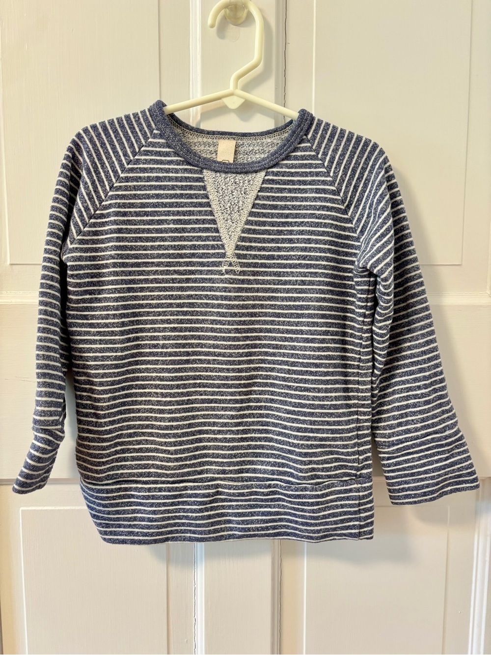 Kids Childoods Clothing Navy & White Striped Pullover Sweatshirt